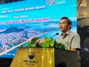 Ông Trần Viết Bảo - Giám đốc Sở Xây dựng, Chủ tịch Hội Xây dựng Bình Định phát biểu tại buổi tập huấn