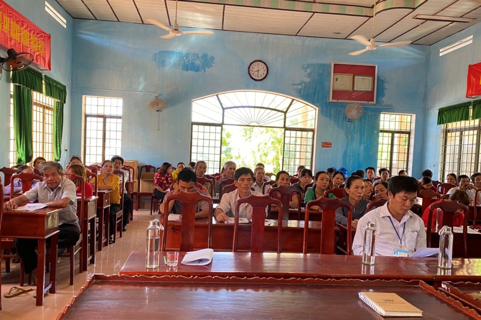 Đại diện 50 hộ gia đình  xã Bình Thạnh, huyện Tây Sơn tham gia tập huấn