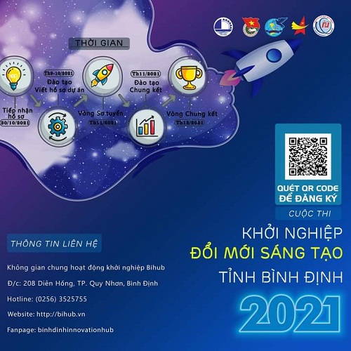 MỜI THAM DỰ CUỘC THI “KHỞI NGHIỆP ĐỔI MỚI SÁNG TẠO TỈNH BÌNH ĐỊNH 2021”